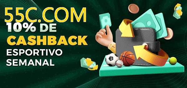 10% de bônus de cashback na 55C.COM